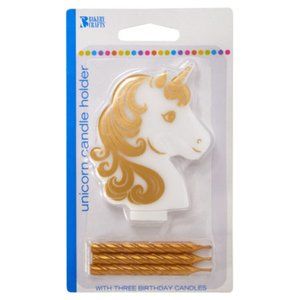 UNICORN CANDLE & HOLDER #6 & #8 INCLUDED